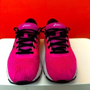ASICS Women's Pink and Black Athletic Shoes